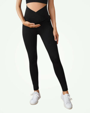 Maternity Solid Surplice Leggings